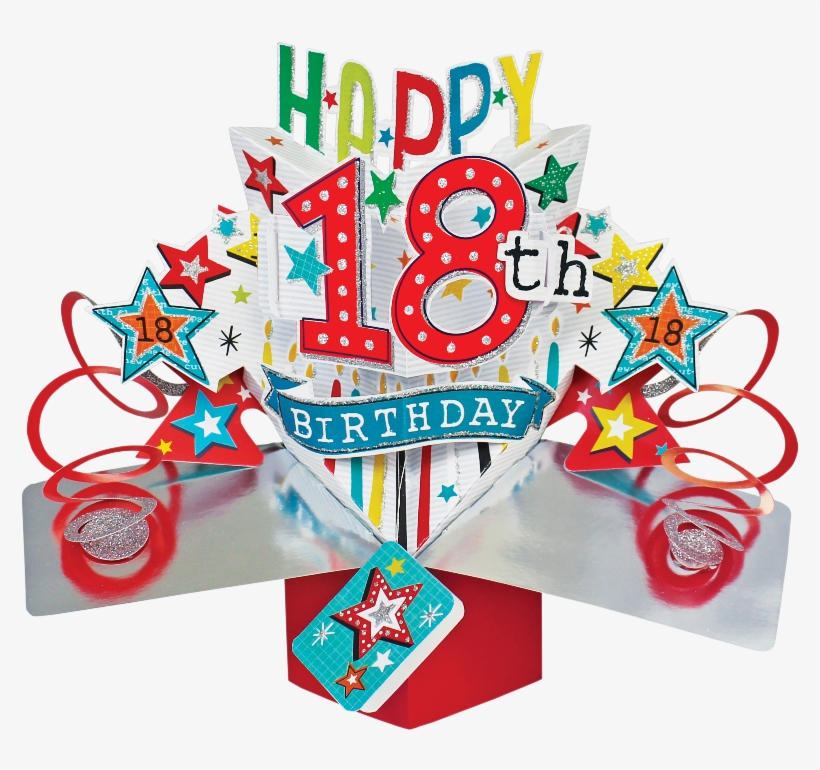 Sentinel Happy 18th Birthday Pop-up Greeting Card Original - Happy 18th Birthday Png, transparent png download
