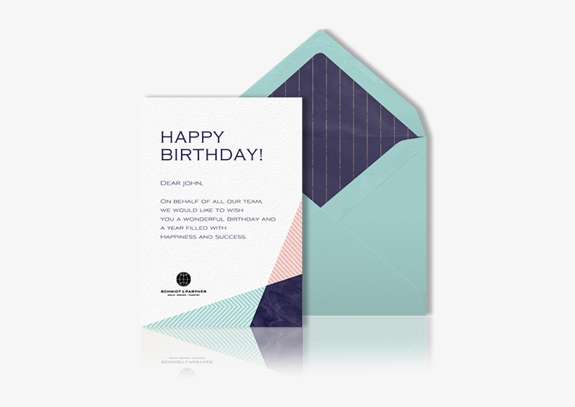Personalized Online Business Birthday Card With Customized - Tarjeta De Cumpleaños Corporativo, transparent png download