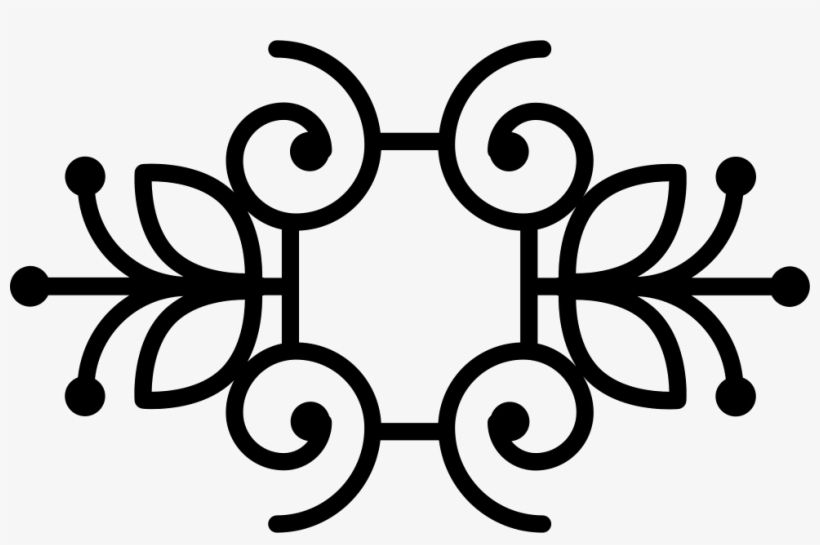 Floral Design With Butterflies And Vines Mirror Effect - Floral Design, transparent png download