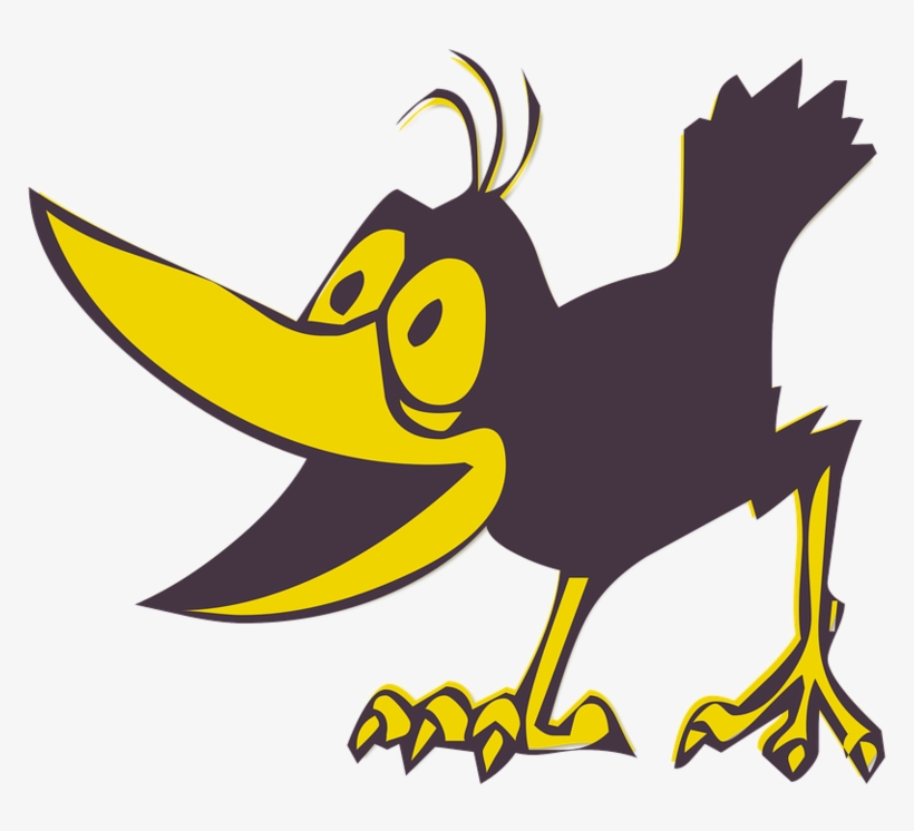 Vector,nature,funny - Cartoon Crow Png, transparent png download