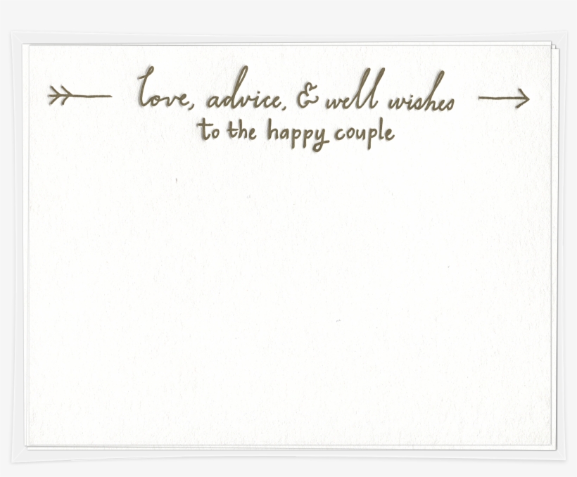 Love, Advice, & Well Wishes Arrow Wedding Advice Card - Wedding, transparent png download