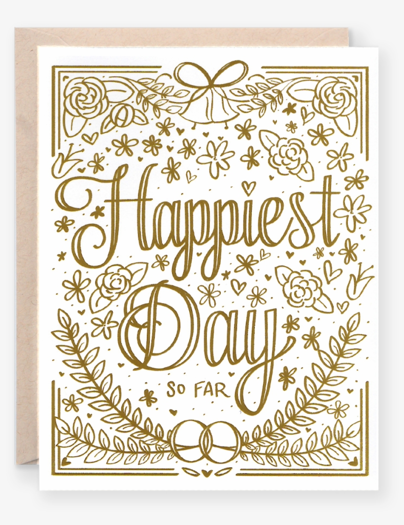 Happiest Day So Far Wedding Greeting Card - Greeting Card, transparent png download