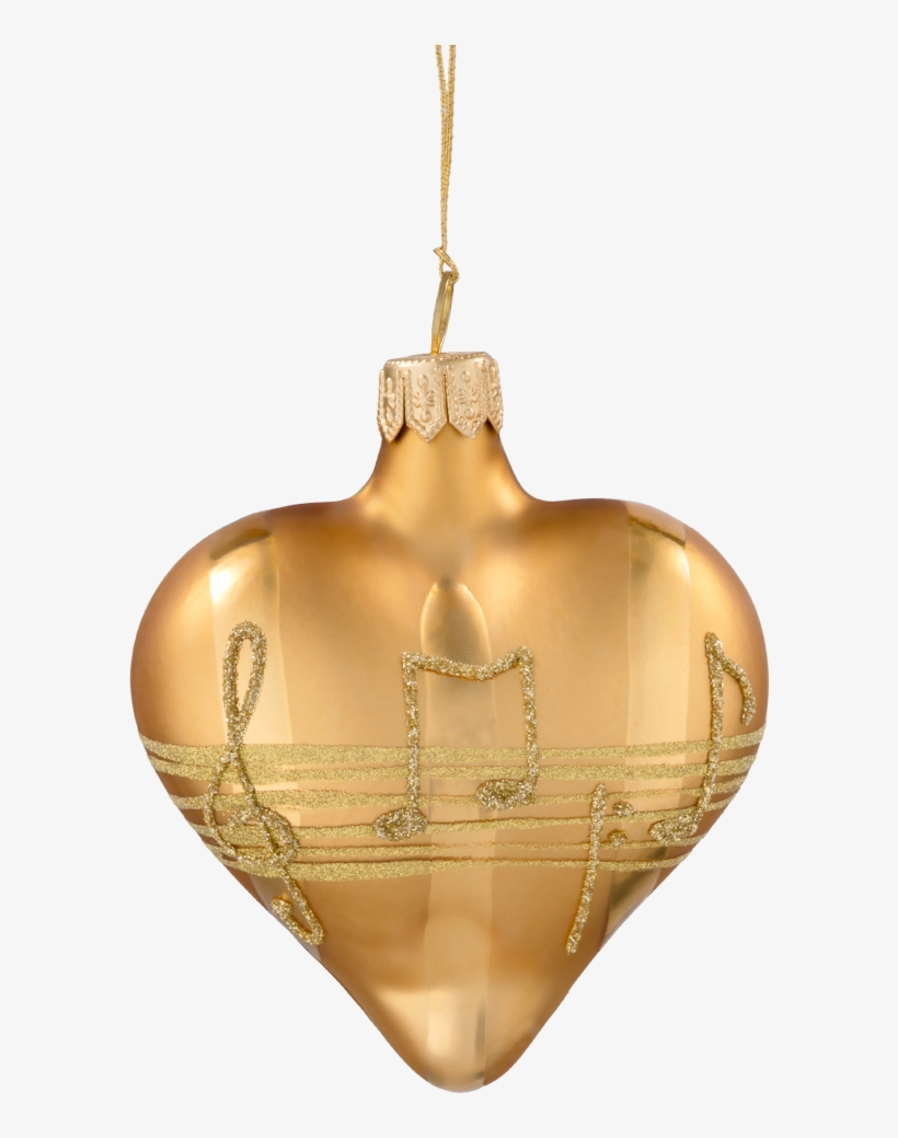 Christmas Ornament, Heart, Gold-coloured With Musical - Rothenburg Ob Der Tauber, transparent png download