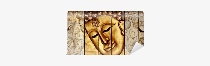 Traditional Thai Style Lord Buddha's Face Wood Carving - Relief, transparent png download