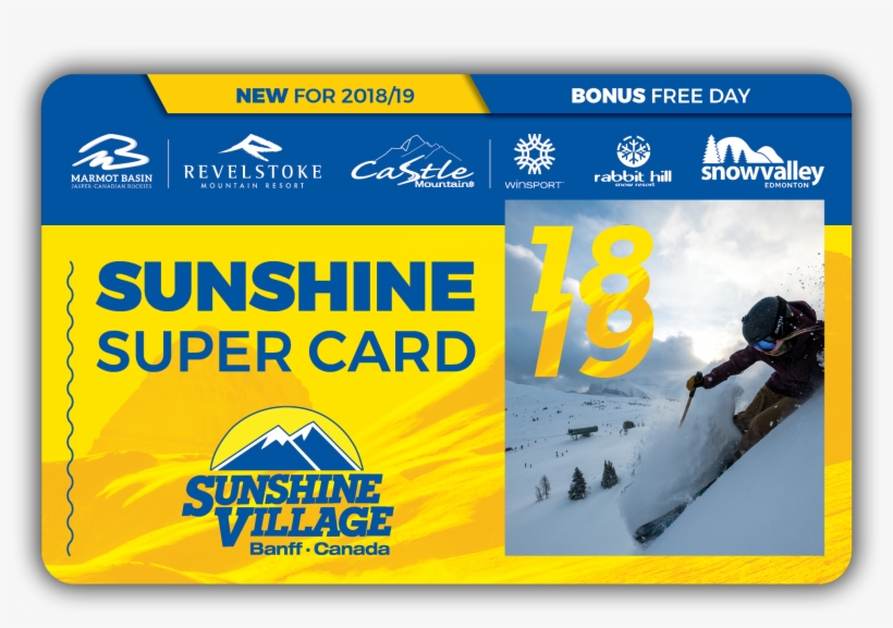 Super Card Benefits - Sunshine Village, transparent png download