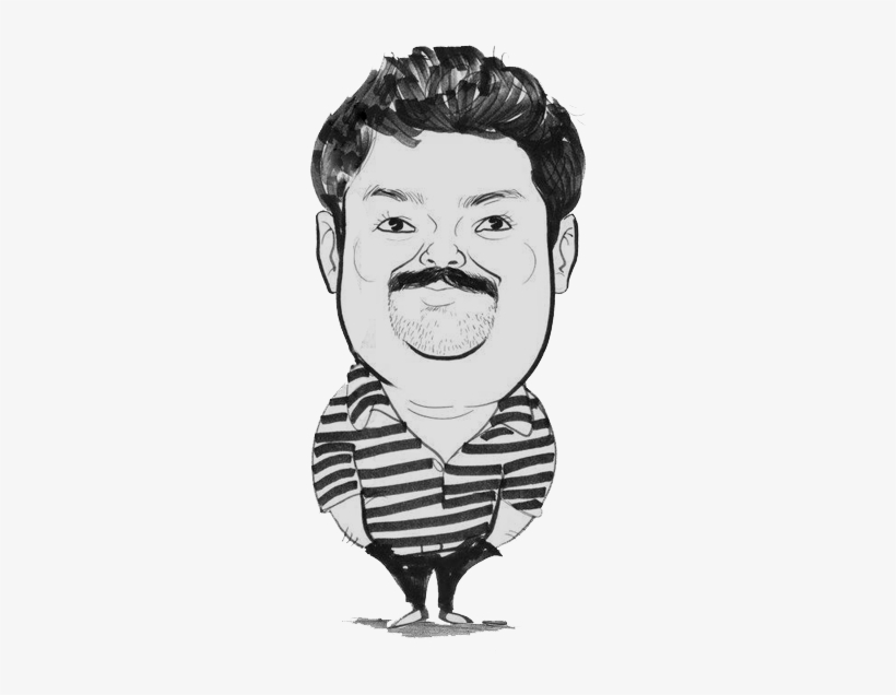 #caricature Printed Ceramic Cups/ T-shirts/ Caps - Caricature Simple, transparent png download