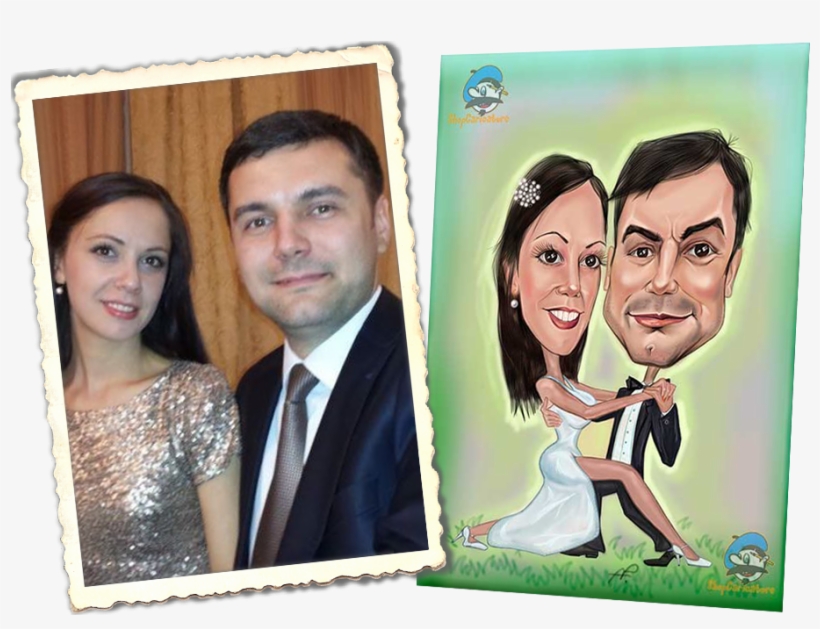 The Wedding Caricatures Give A Dose Of Humor And Joy - Collage, transparent png download