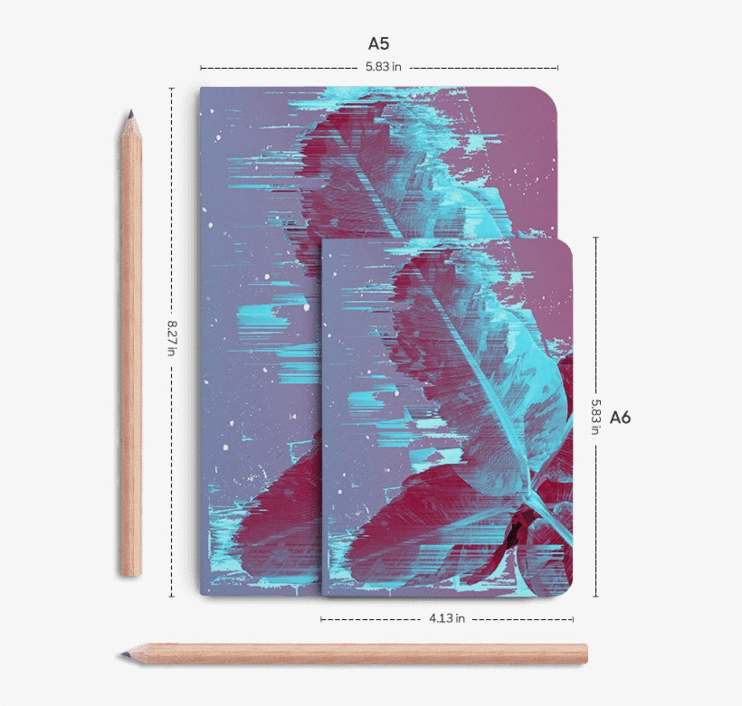 Dailyobjects Banana Leaf A5 Notebook Plain Buy Online - Abstrait & Géométrique Feuilles & Plantes Set, transparent png download