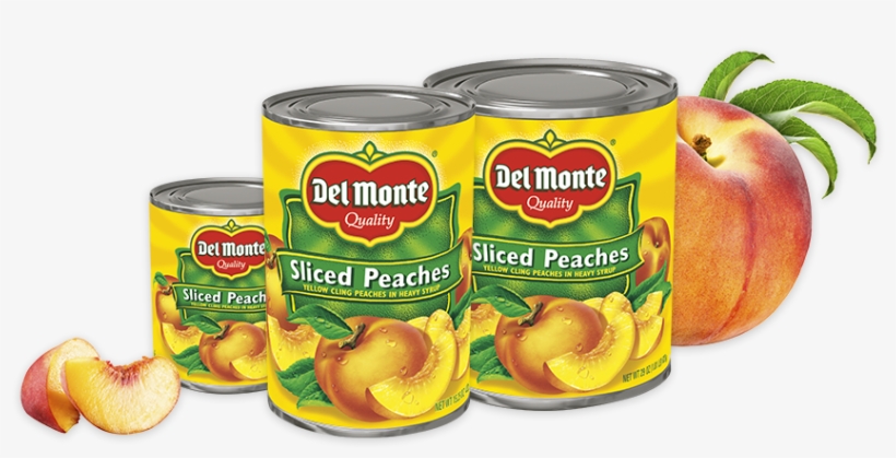 Sizes Available - 8 - 5oz, 15 - 25oz, 4-15 - 25oz, - Del Monte Lite Sliced Yellow Cling Peaches, transparent png download