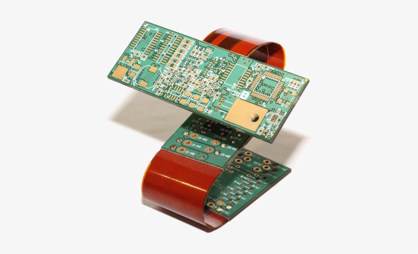 Rigid Sections Of Pcb Connected Via Flexible Sections - Flex Pcb Design, transparent png download