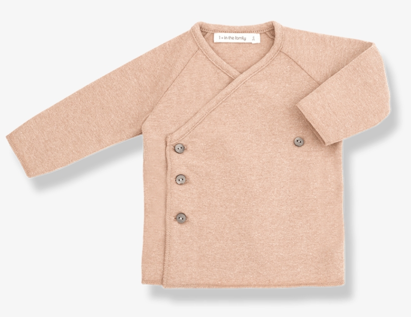 1 In The Family Myla Newborn Crossed Shirt Rose - Cardigan, transparent png download