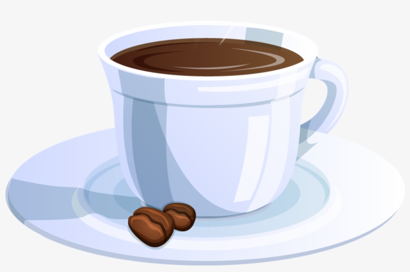 Coffee Cup With Coffee Beans - Coffee, transparent png download