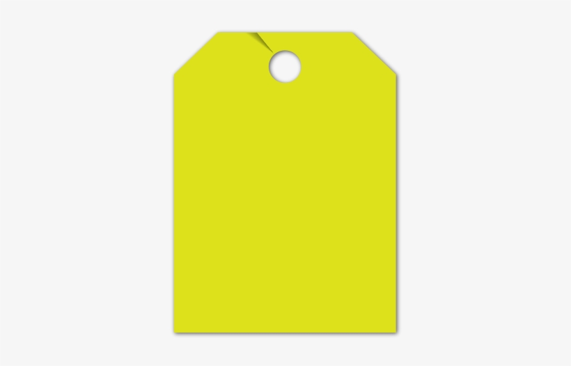 280 Mirror Hang Tags Blank Fluorescent Yellow 50/pack - Colorfulness, transparent png download