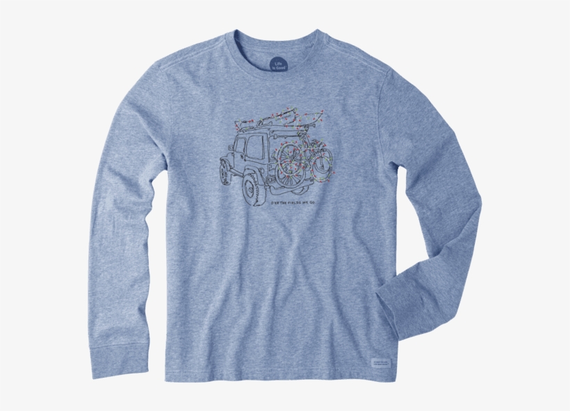 Men's Atv Lights Long Sleeve Crusher - T-shirt, transparent png download