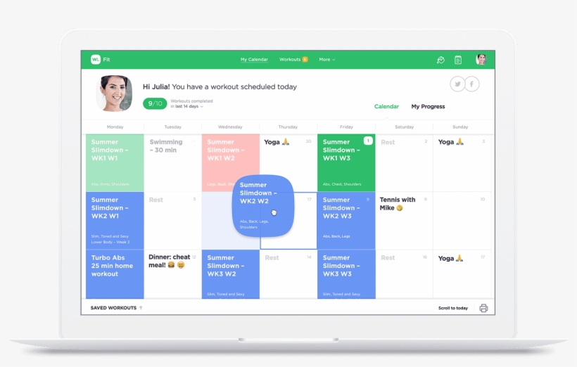 Gym Workout Calendar Schedule - Exercise, transparent png download