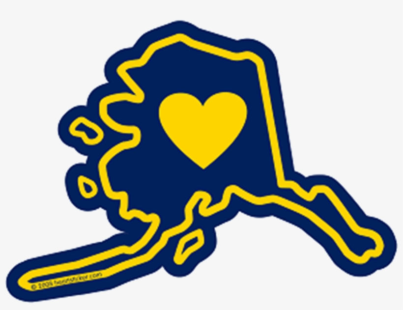 Heart In Alaska Sticker - Alaska Stickers, transparent png download