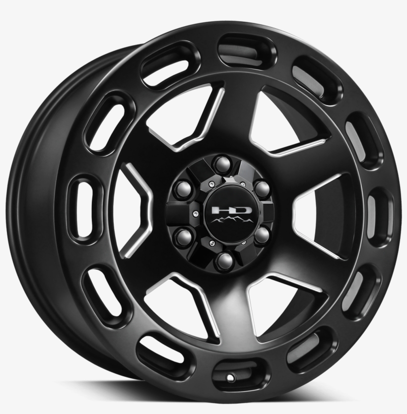 Hd Off-road Axle Satin Black Milled - Truck Wheels Png, transparent png download