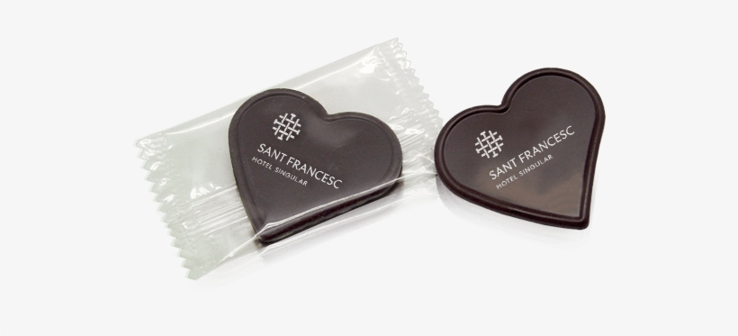 Chocolate Heart In Flowpack - Heart, transparent png download