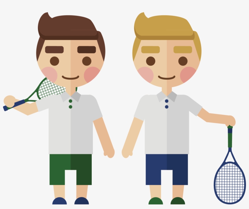 Cartoon Badminton Illustration - Badminton Cartoon Png, transparent png download