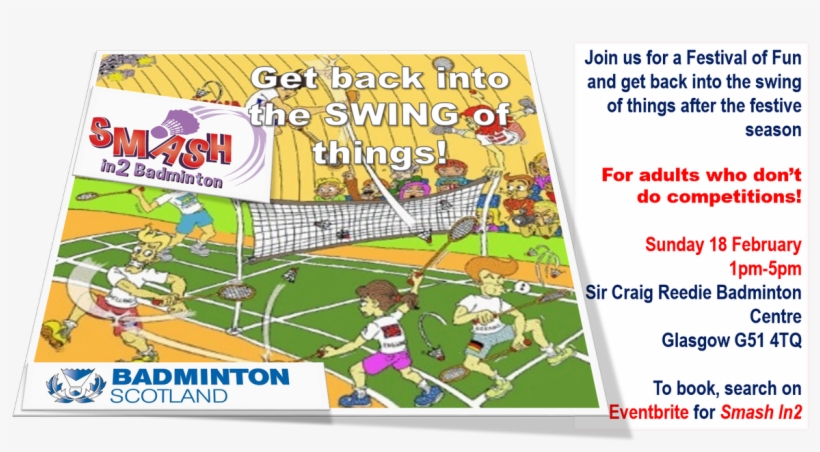 Smash In2 Badminton Festival Of Fun In Glasgow - Alt Attribute, transparent png download