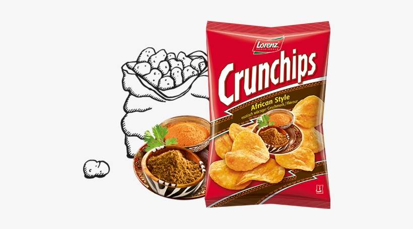 Lorenz Snack-world Potato Chips Reviews - Lorenz Crunchips African Style, transparent png download