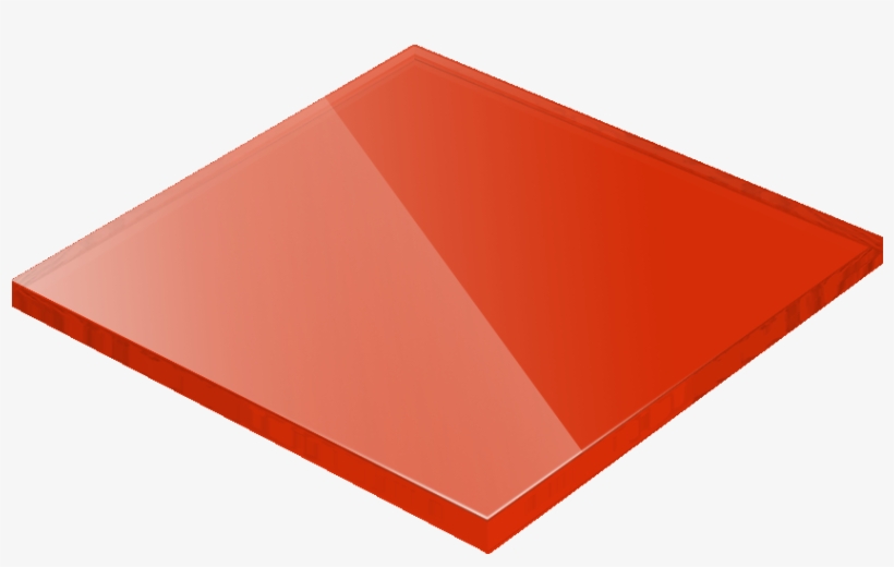 Signal Red Superclear - Grey Back Painted Glass, transparent png download