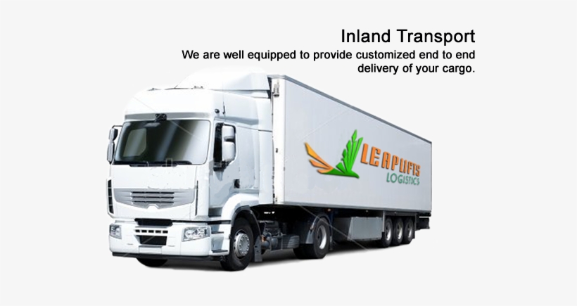 Container Transportation Trailers For All Inland Destinations - White Truck, transparent png download