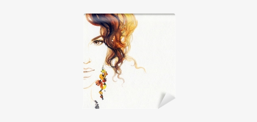 Woman Portrait - Watercolor Painting, transparent png download