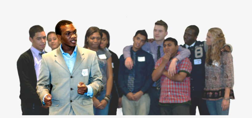 High School Student Speaking Amidst A Crowd Png Posse - Social Group, transparent png download