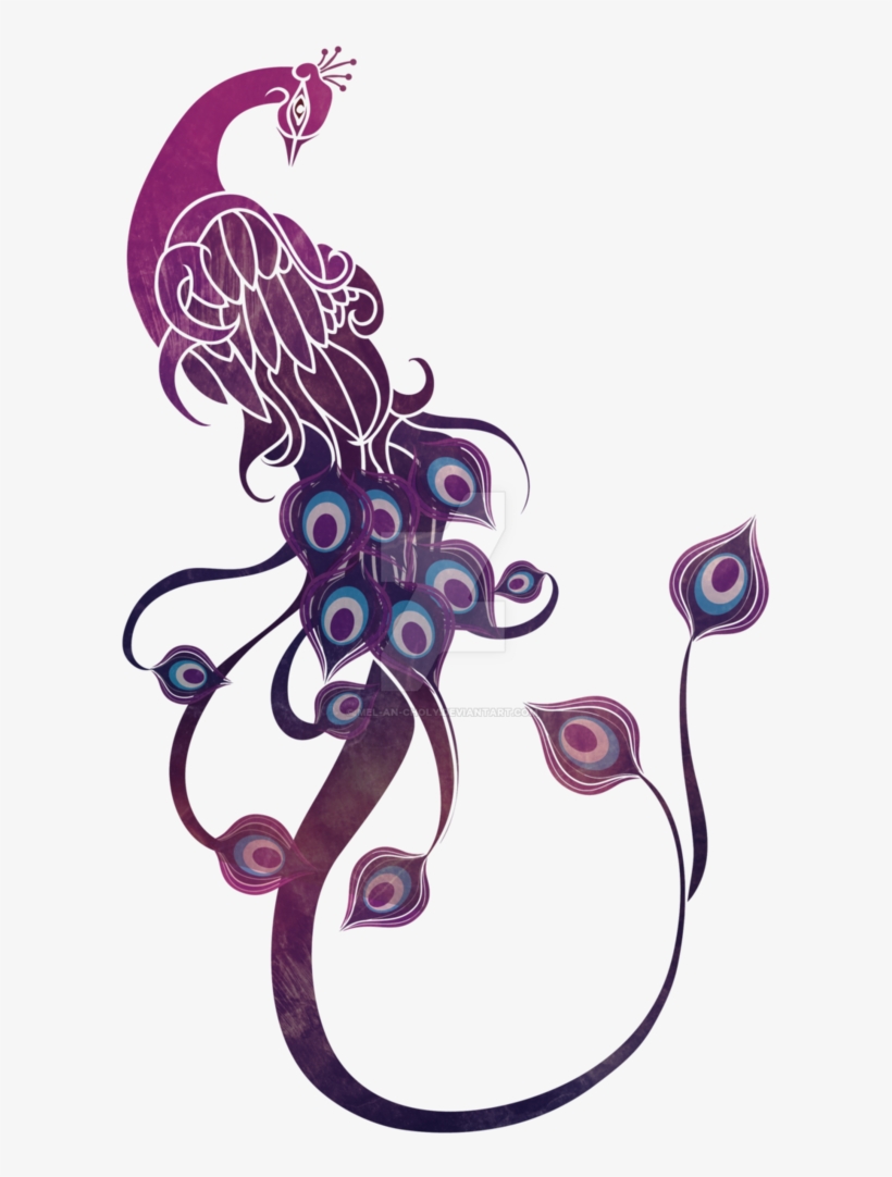 By Miss Ninja Cookie On Deviantart Missninjacookie - Purple Peacock Png, transparent png download