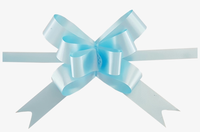 Pastel Blue Gift Bow-baby Blue Pull Bow - Moños Para Regalo Verdes, transparent png download