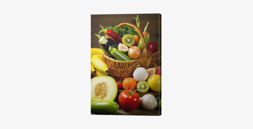 Fresh, Organic Vegetables And Fruits In The Basket - Vegetable, transparent png download