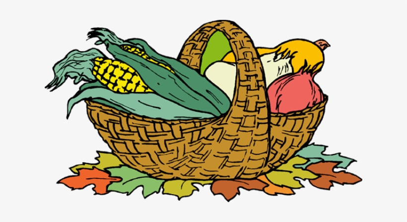 Basket Of Harvest Vegetables Suitable For Invitations - Harvest Basket Clip Art, transparent png download