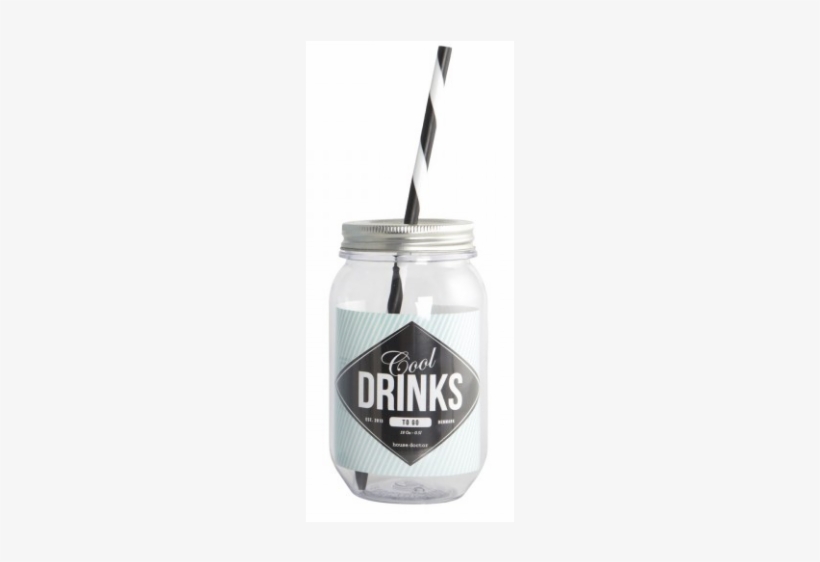House Doctor Water Bottle W/ Straw, Cool Drinks, 550 - House Doctor - Cool Drinks Water Bottle With Straw, transparent png download