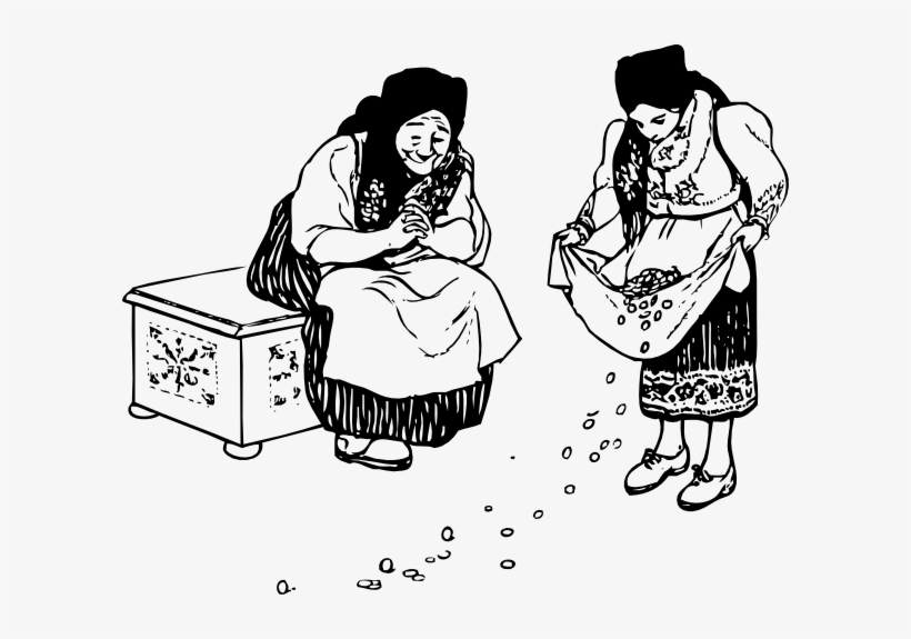 Free Vector She Found Gold In Her Apron Clip Art - Story In Present Perfect Tense, transparent png download