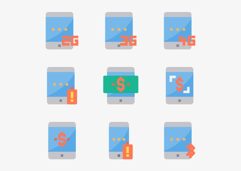 Mobile Phone 100 Icons - Icon, transparent png download