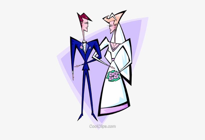 Wedding Couple Royalty Free Vector Clip Art Illustration, transparent png download