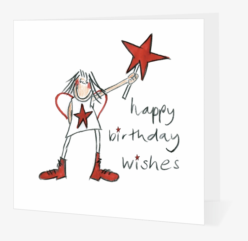 Happy Birthday Wishes Girl With Red Boots And Wand - Go N Éirí Leat, transparent png download