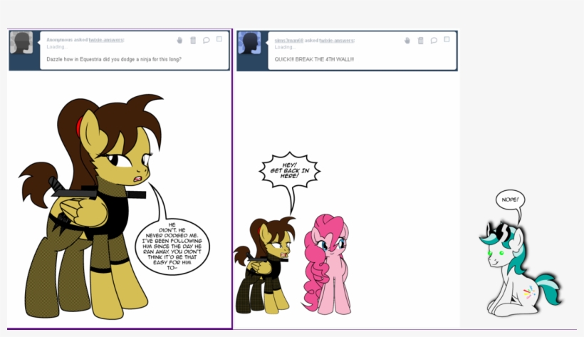 Dekomaru, Ask, Comic, Earth Pony, Female, Fourth Wall, - Cartoon, transparent png download