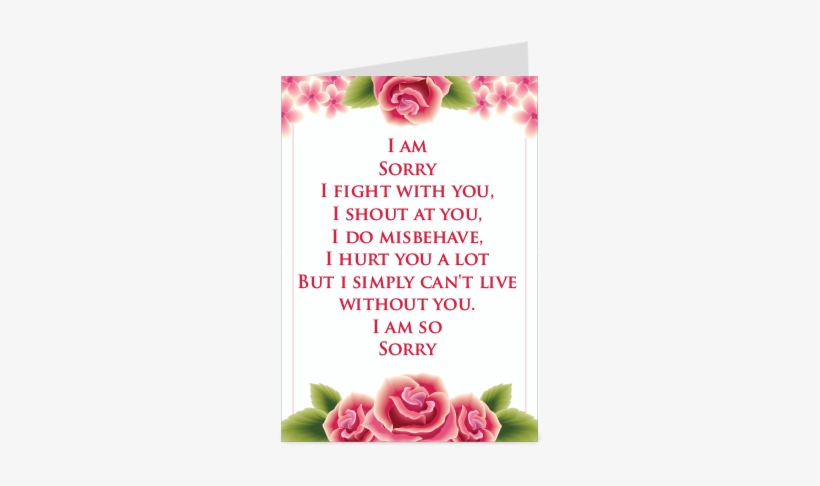 Beautiful Sorry Cord - Sorry Cards, transparent png download