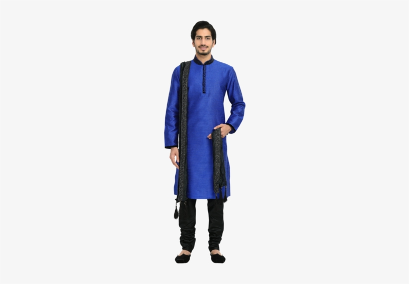 Attractive Blue Kurta - Manyavar Sherwani Blue, transparent png download