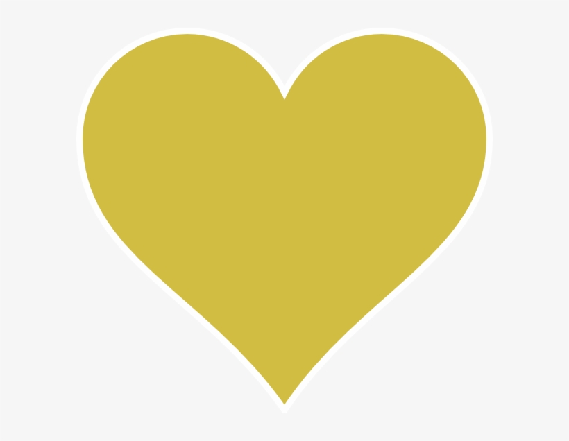 Gold Heart Clip Art At Clker - Gold Heart Clip Art, transparent png download