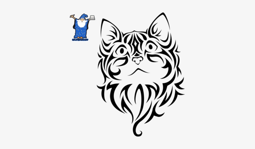 Http - //www - Officialpsds - Com/images/thumbs/tribal - Tribal Cat, transparent png download