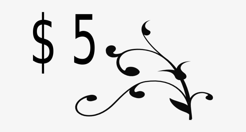 $5 Price Tag Svg Clip Arts 600 X 360 Px, transparent png download