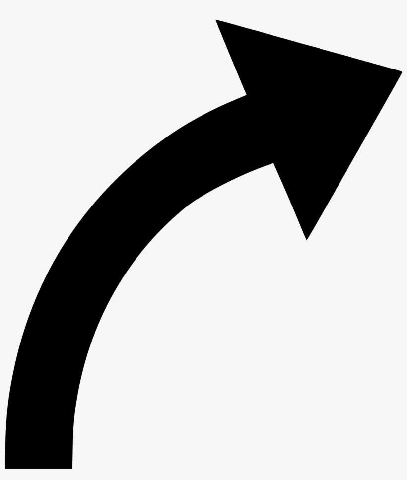 2011 Arrow Black Curving Axe 67° Attraction - 90 Degree Curved Arrow, transparent png download