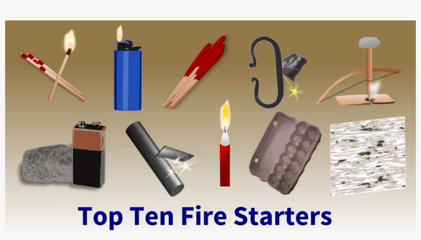 Top Ten Fire Starters Infographic - Fire Starters, transparent png download
