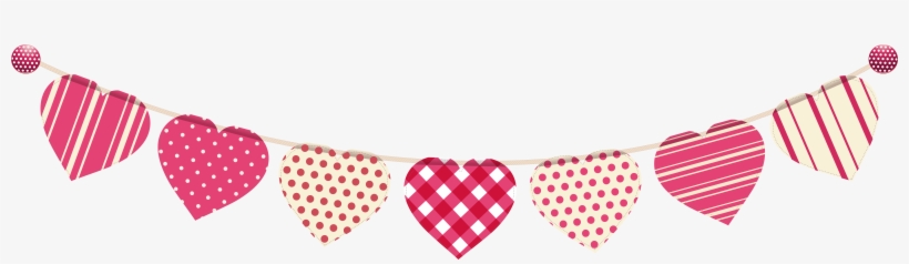 Heart Streamer Png Clip Art Image - Streamer Png, transparent png download