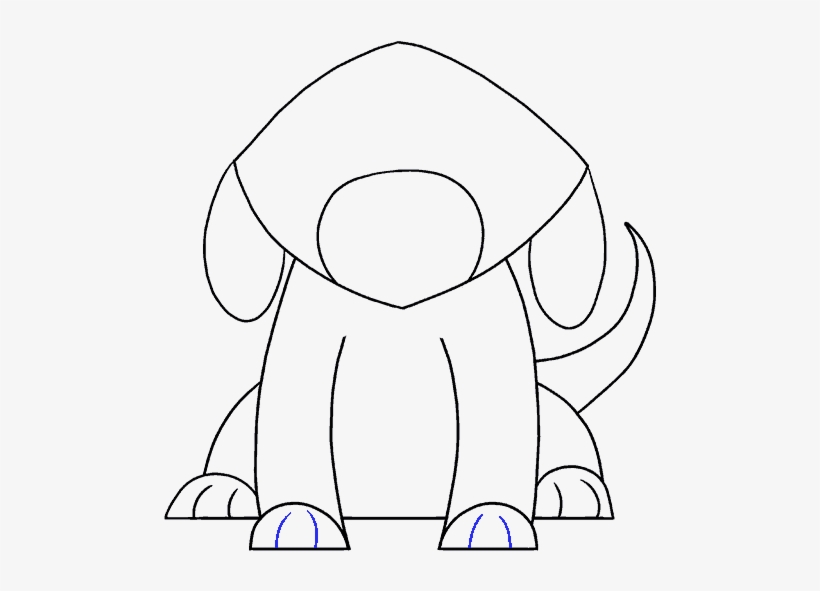 Easy Drawing Dog At Getdrawings - Dog, transparent png download