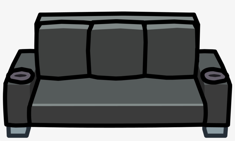 Black Designer Couch - Couch Clipart Black, transparent png download