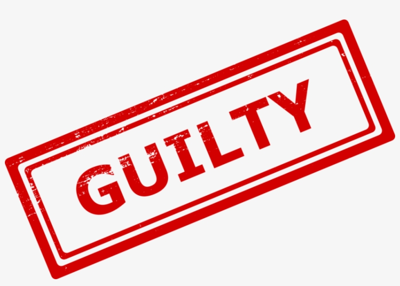 Guilty Stamp Png - Sign, transparent png download